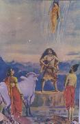 Raja Ravi Varma Gangavataranam Spain oil painting artist